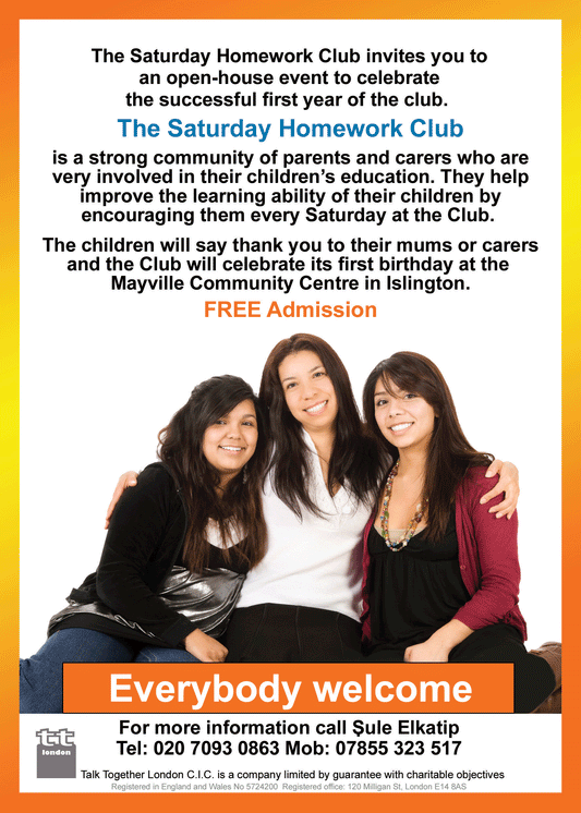 SaturdayHomeworkClub Cookbook