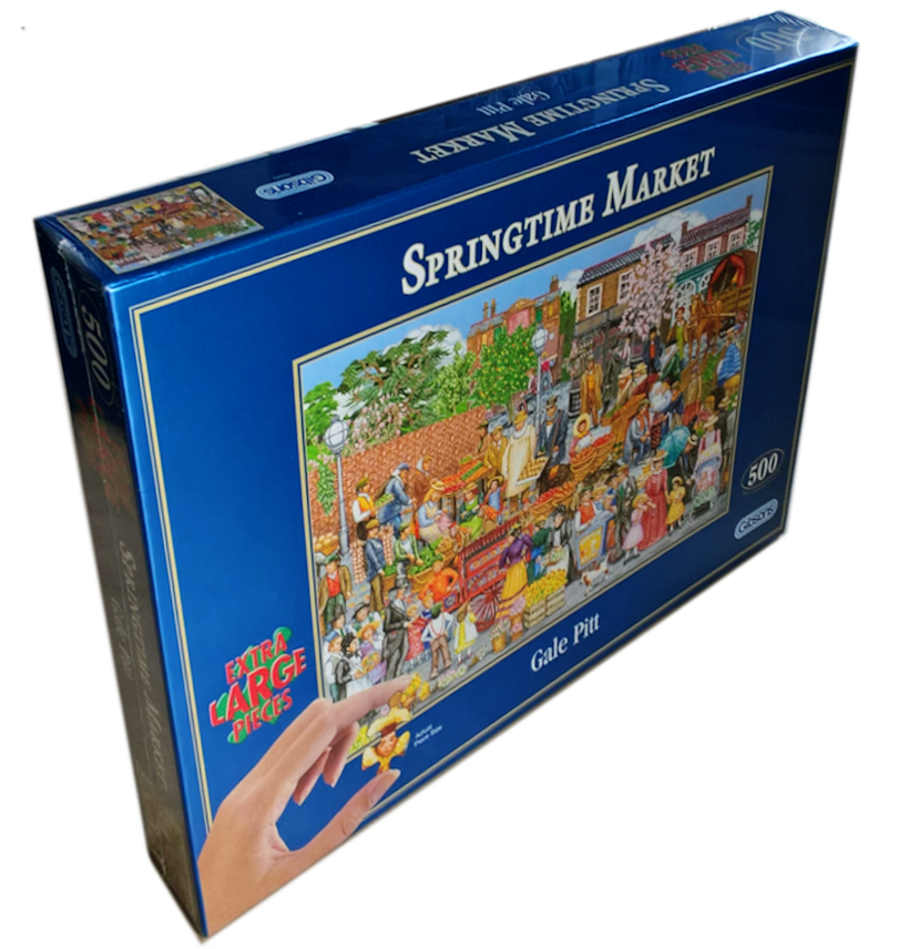 Springtime Market Puzzle (500 Pieces), front cover