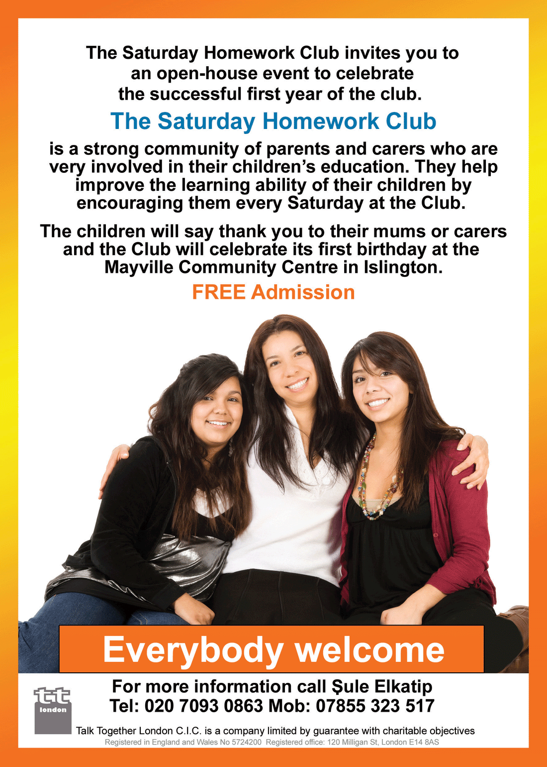 SaturdayHomeworkClub Cookbook