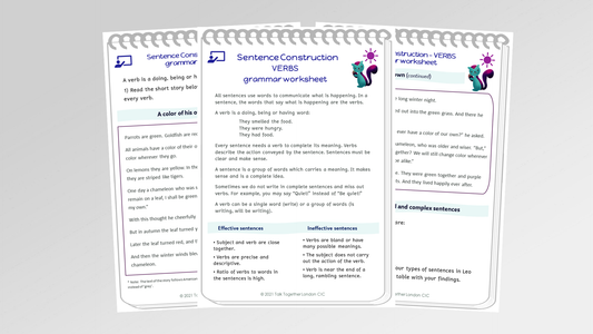 Sentence Construction and Verbs - Grammar
